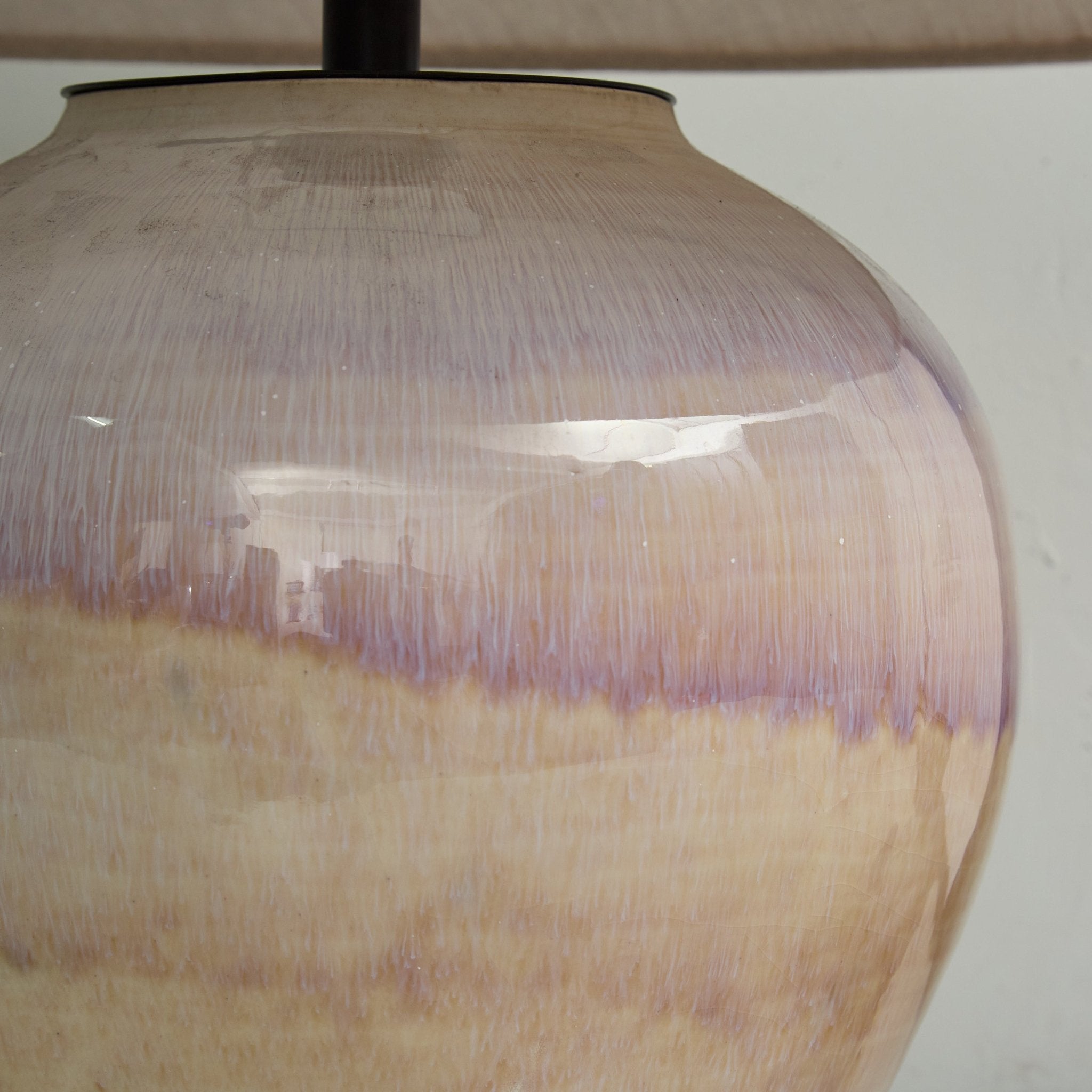 Gradient Hued Ceramic Jar Table Lamp