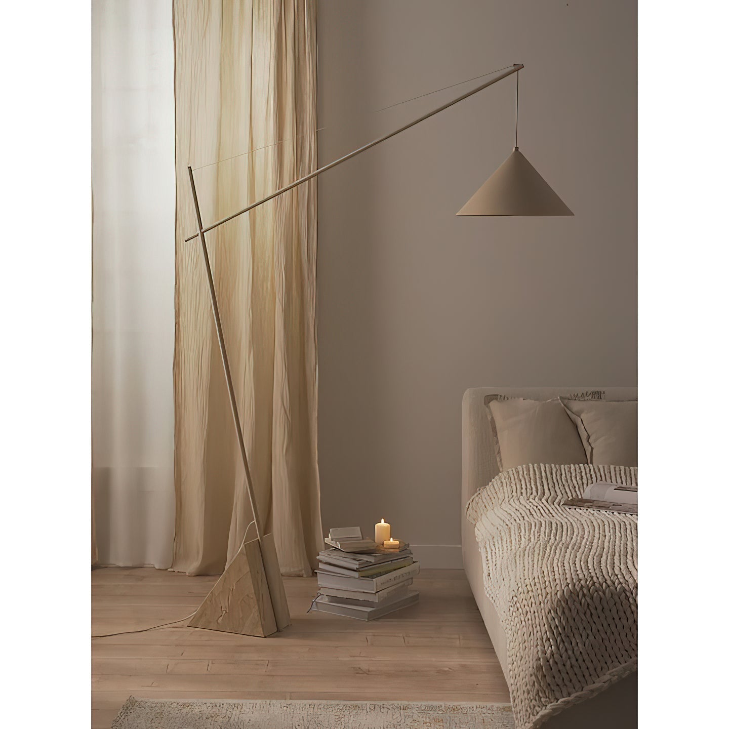 Valorielle Travertine Floor Lamp