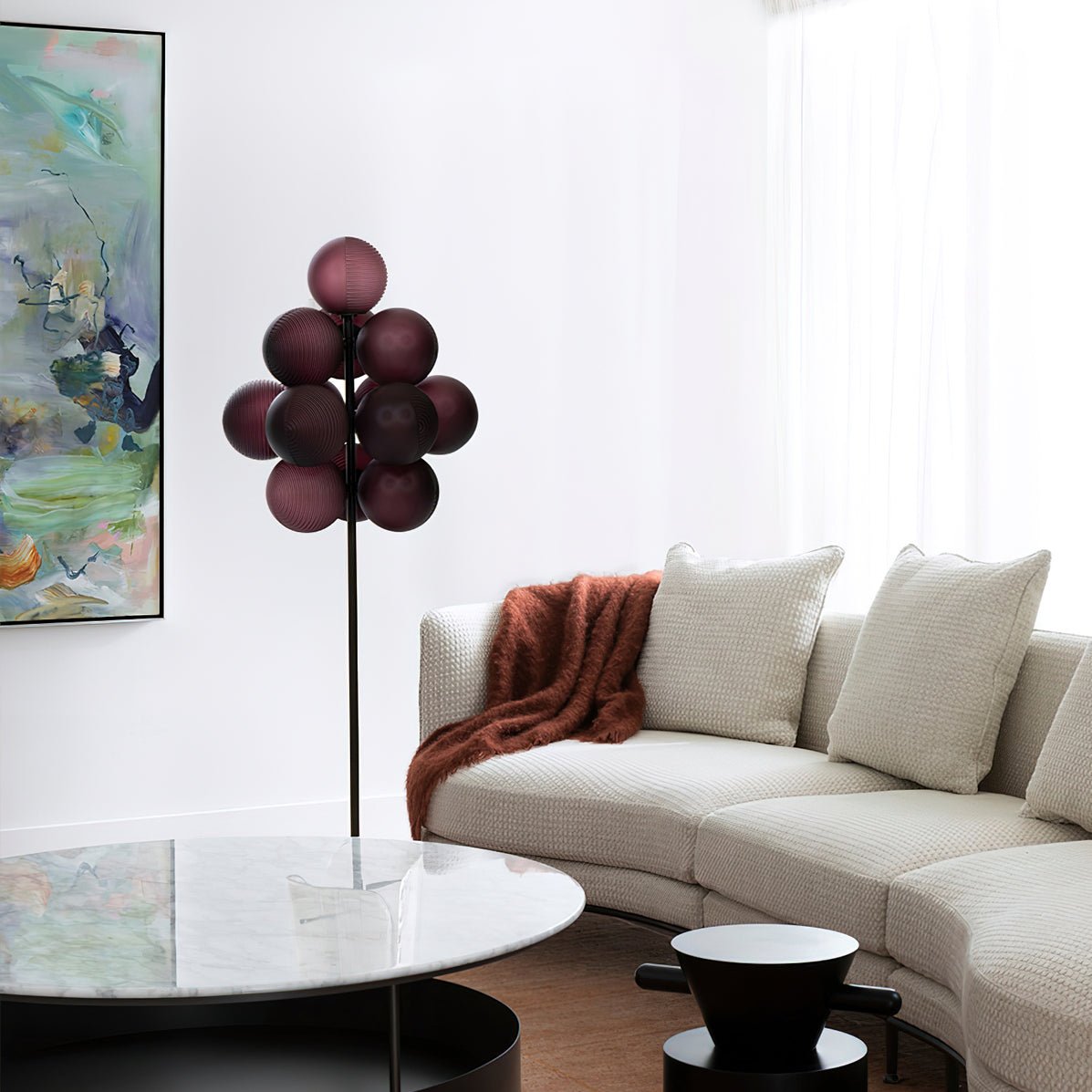Nyrain Glass Artistic Floor Lamp