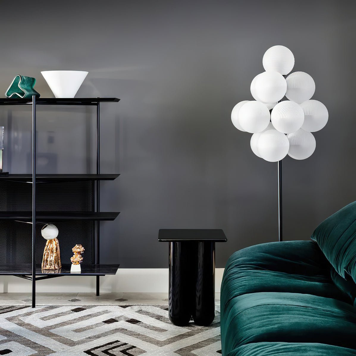 Nyrain Glass Artistic Floor Lamp