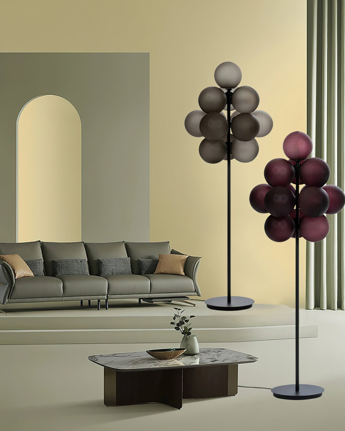 Nyrain Glass Artistic Floor Lamp