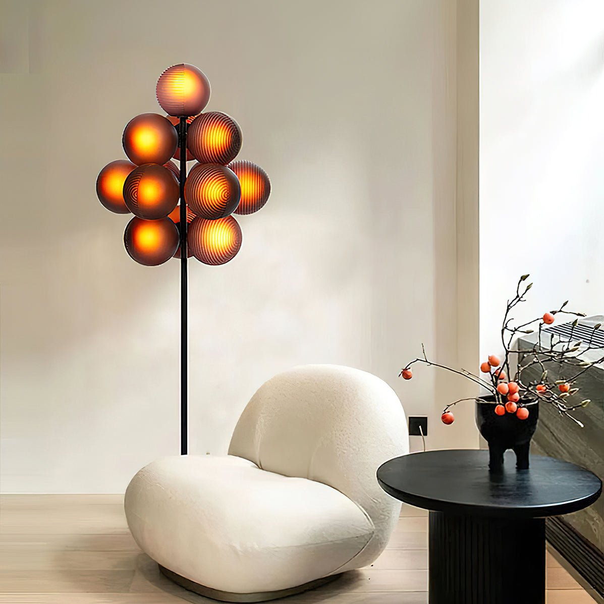 Nyrain Glass Artistic Floor Lamp