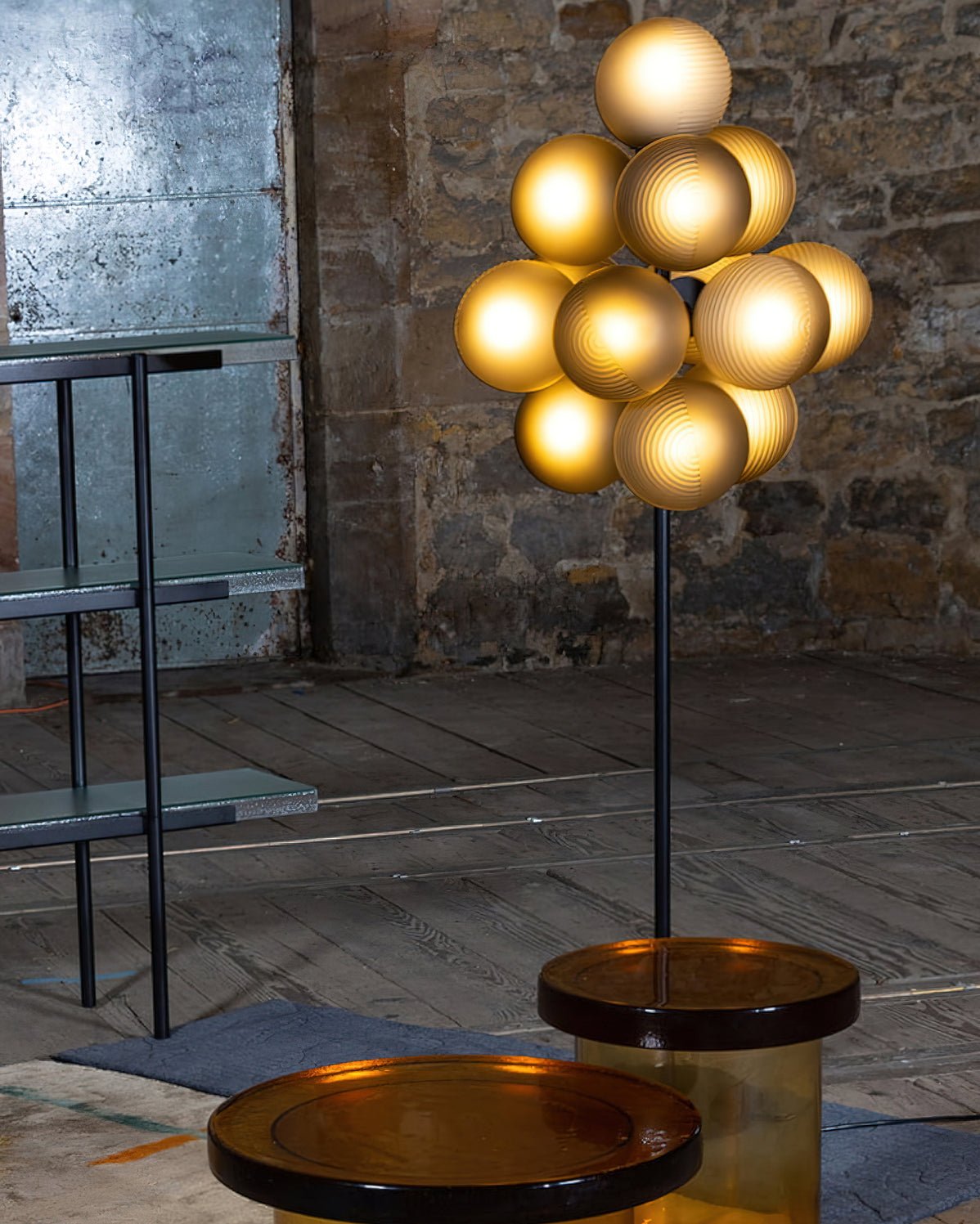 Nyrain Glass Artistic Floor Lamp