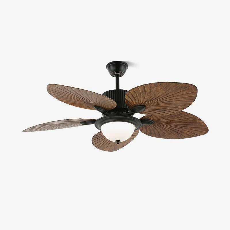 Alora Tropical Wood Ceiling Fan Light - Neutral Decor