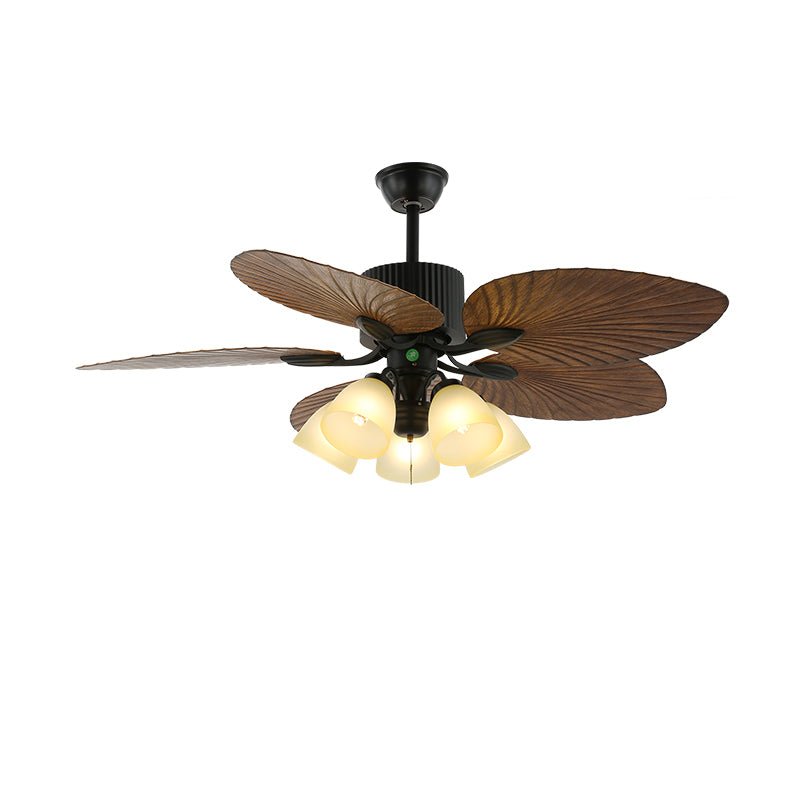 Alora Tropical Wood Ceiling Fan Light - Neutral Decor