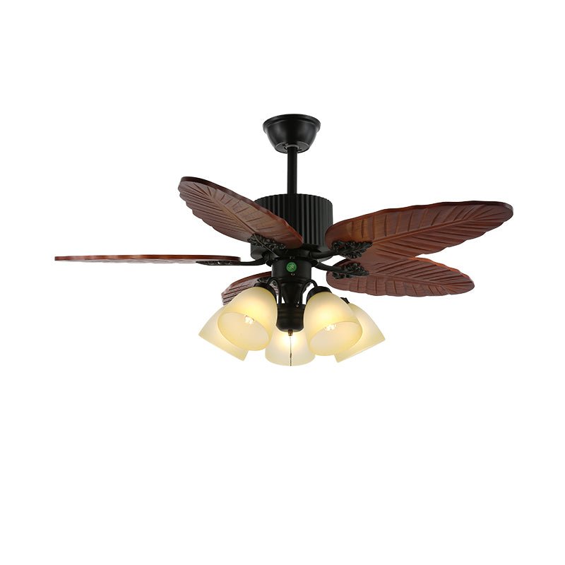 Palmoré Wood Leaves Ceiling Fan Light