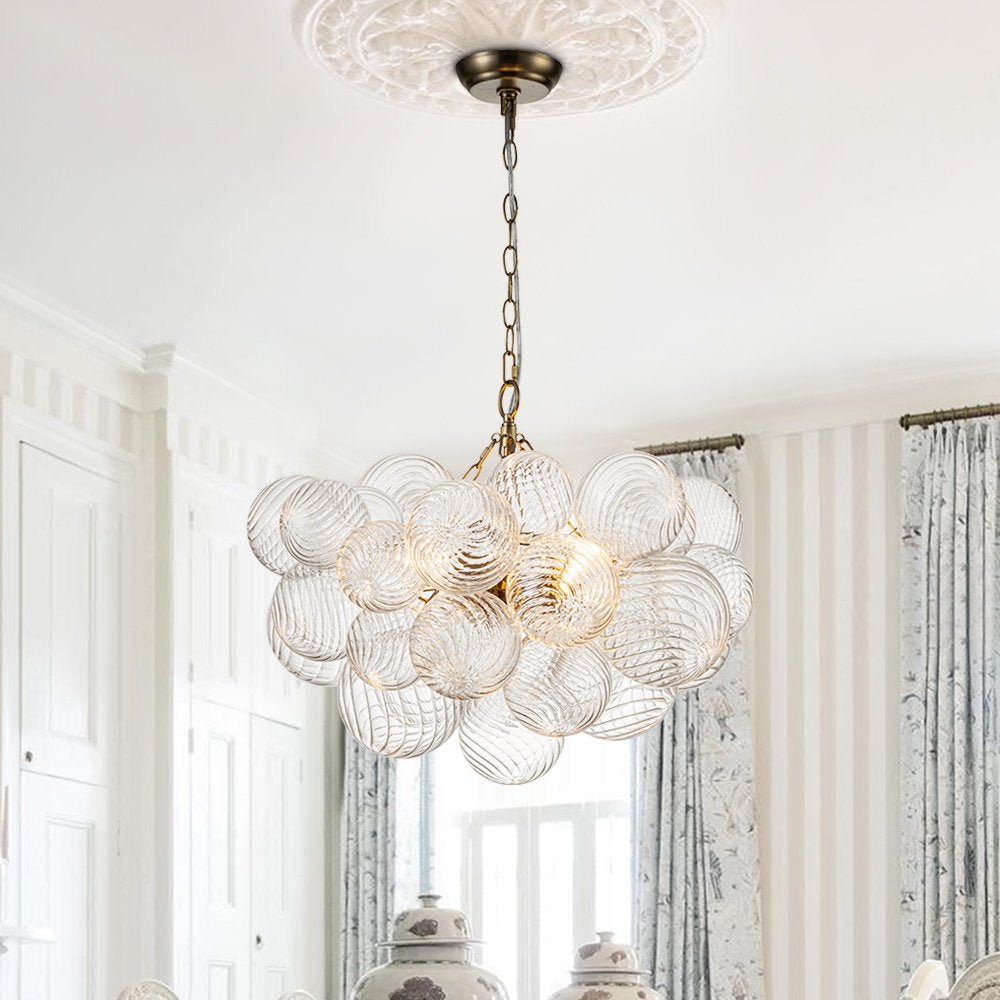 Aurora Chandelier Glass Ball Bubble Modern - Neutral Decor