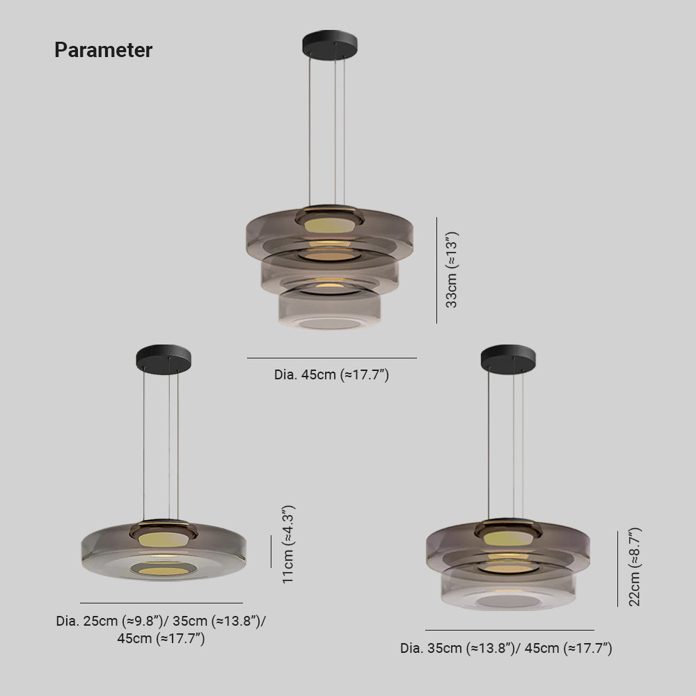 Valentina Glass Pendant Light Multi-tiered Structure