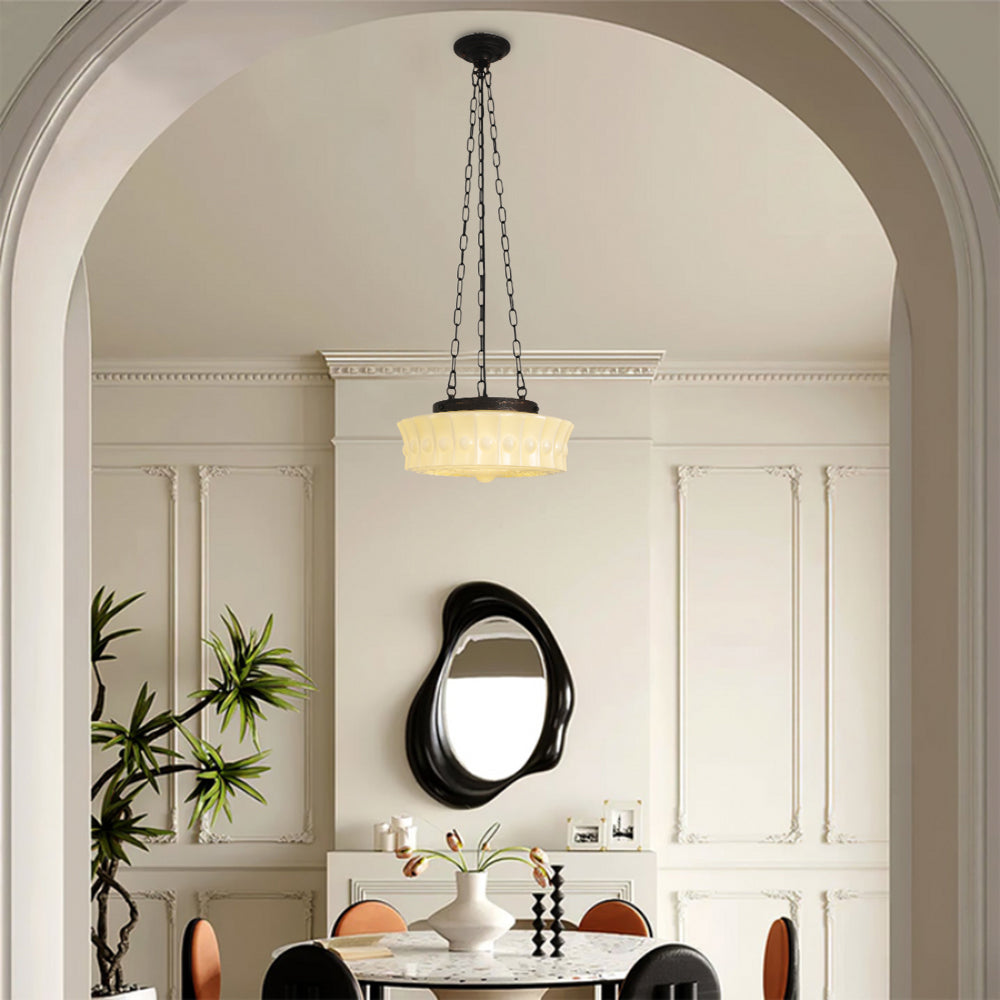 Valentina Vintage French Country Dome Pendant Light Living Room