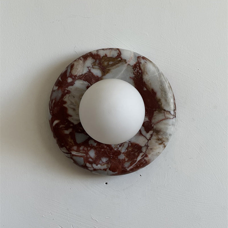 Westley Red Marble Indoor Wall Light