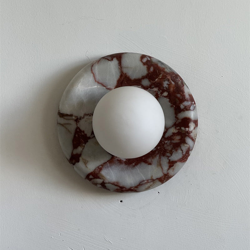 Westley Red Marble Indoor Wall Light