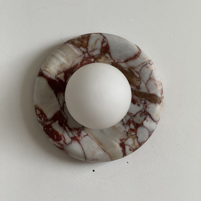 Westley Red Marble Indoor Wall Light