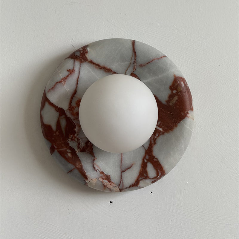 Westley Red Marble Indoor Wall Light