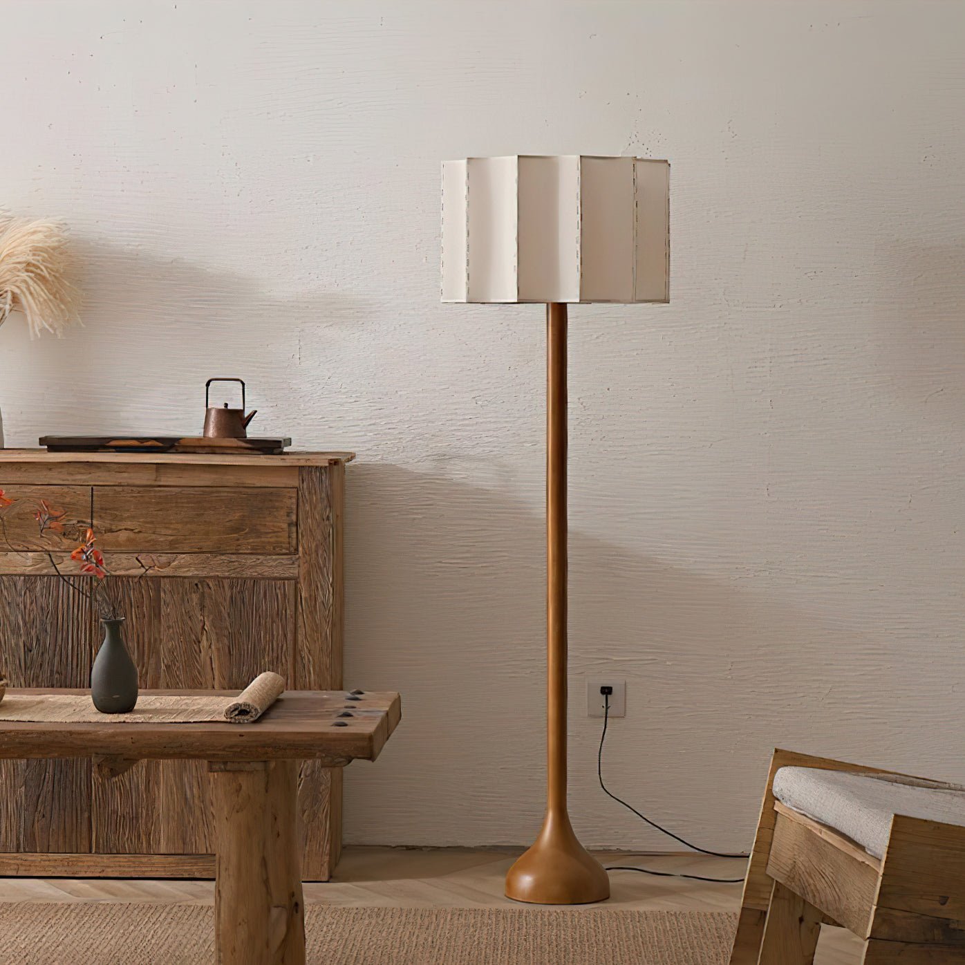 Bexi Minimalist Wood Floor Lamp