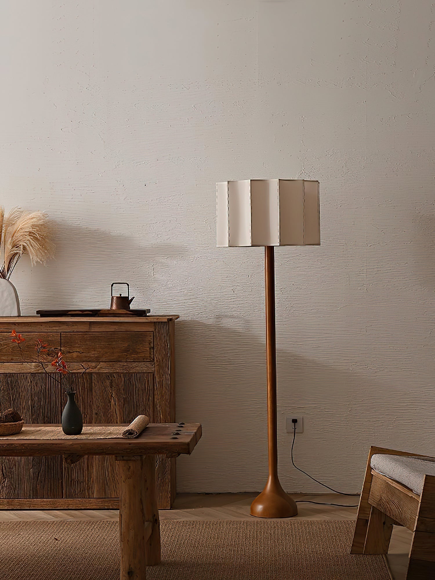 Bexi Minimalist Wood Floor Lamp