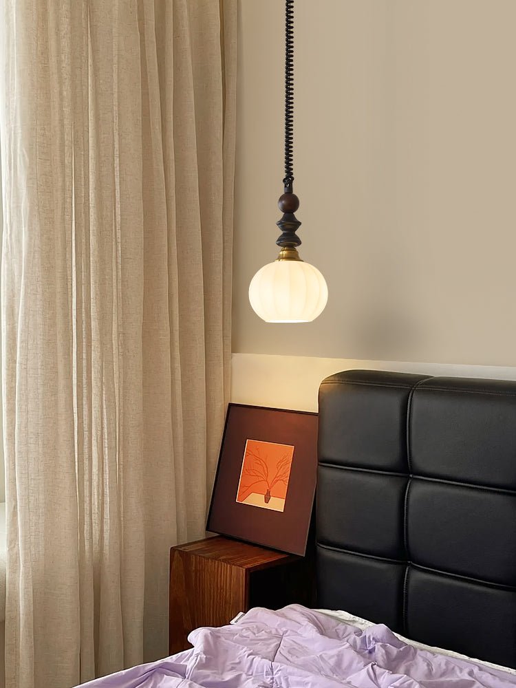 Halcyon Modern Minimalist Arch Wood Pendant Light