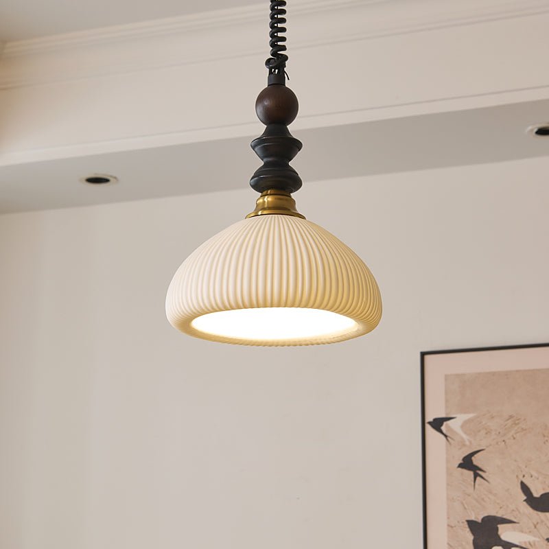 Halcyon Modern Minimalist Arch Wood Pendant Light