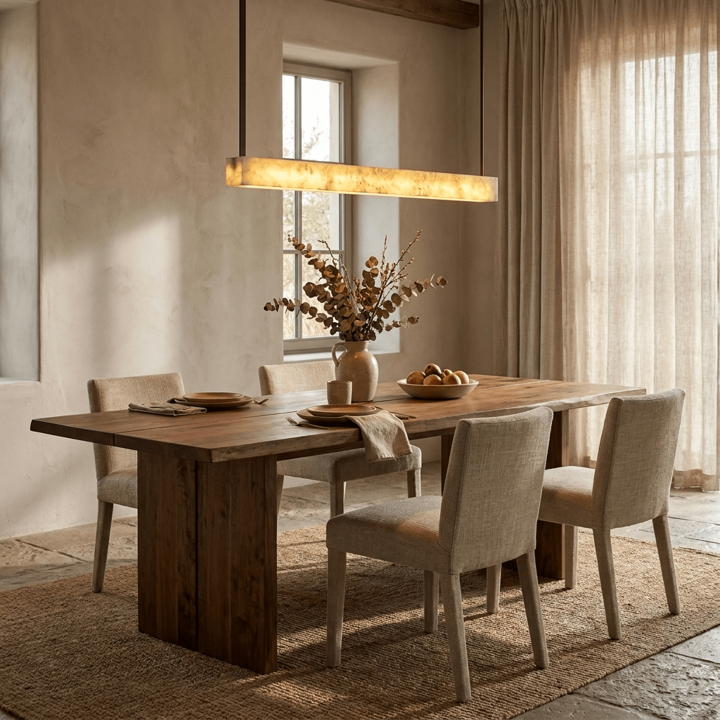 Niveraine Alabaster Linear Pendant Lamp