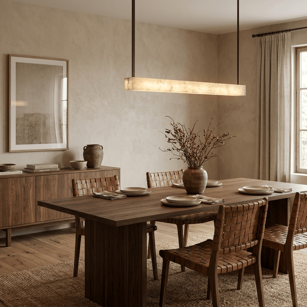 Niveraine Alabaster Linear Pendant Lamp