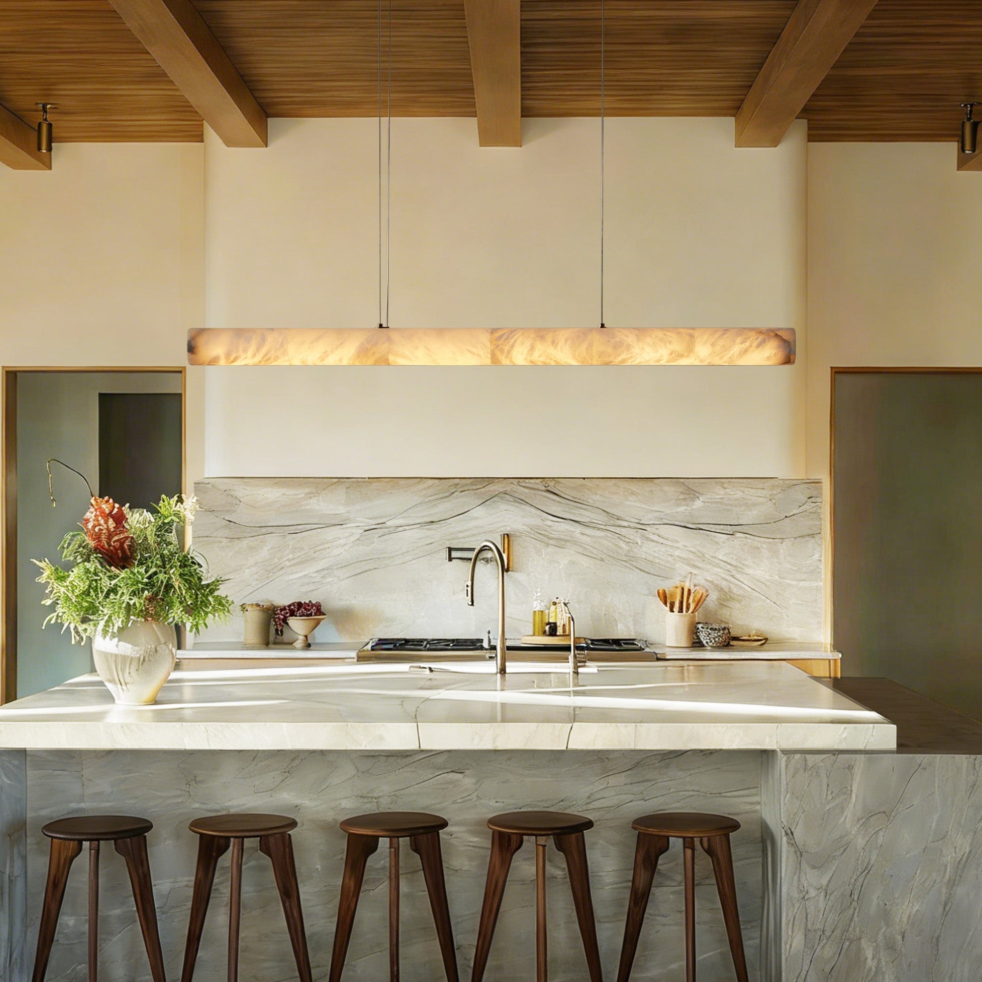 Wrenmere Linear Alabaster Chandelier