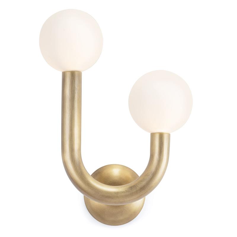 Zoshaos Modern Minimalist Happy Brass Glass Wall Lamp - Neutral Decor