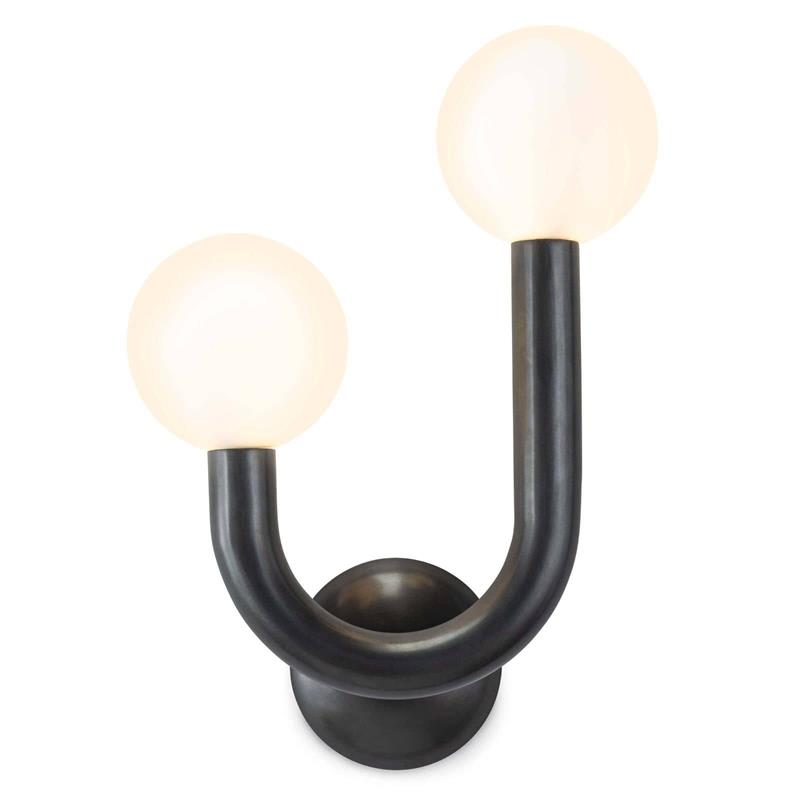 Zoshaos Modern Minimalist Happy Brass Glass Wall Lamp
