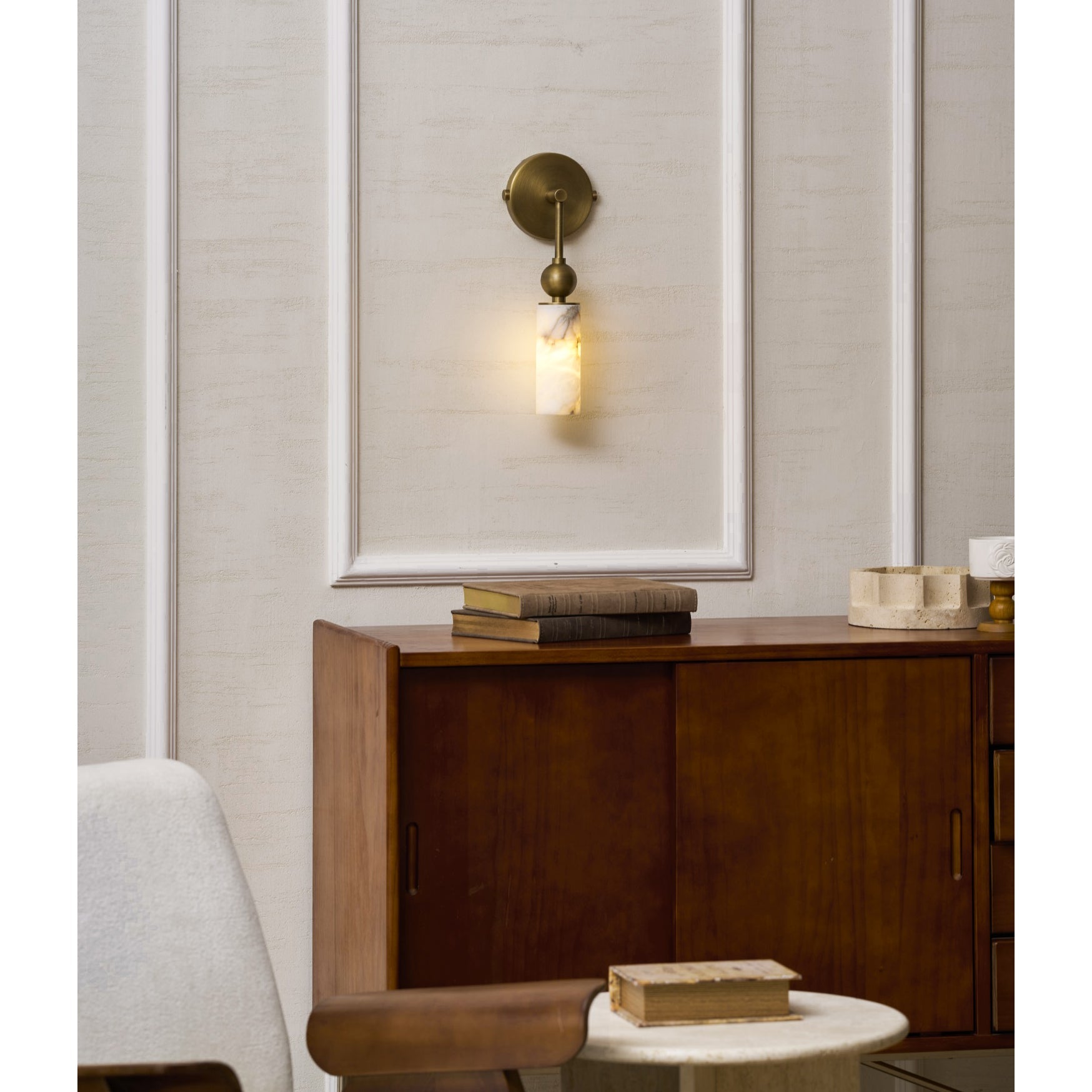 Glenwick Alabaster Indoor Wall Light