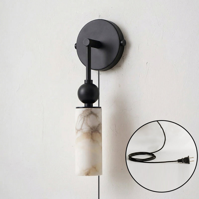 Eiraina Alabaster Plug-in Wall Sconce
