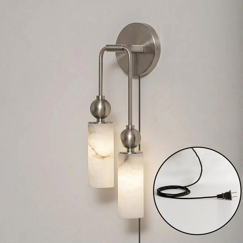 Eiraina Alabaster Plug-in Wall Sconce