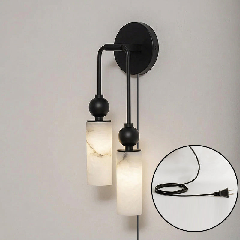 Eiraina Alabaster Plug-in Wall Sconce