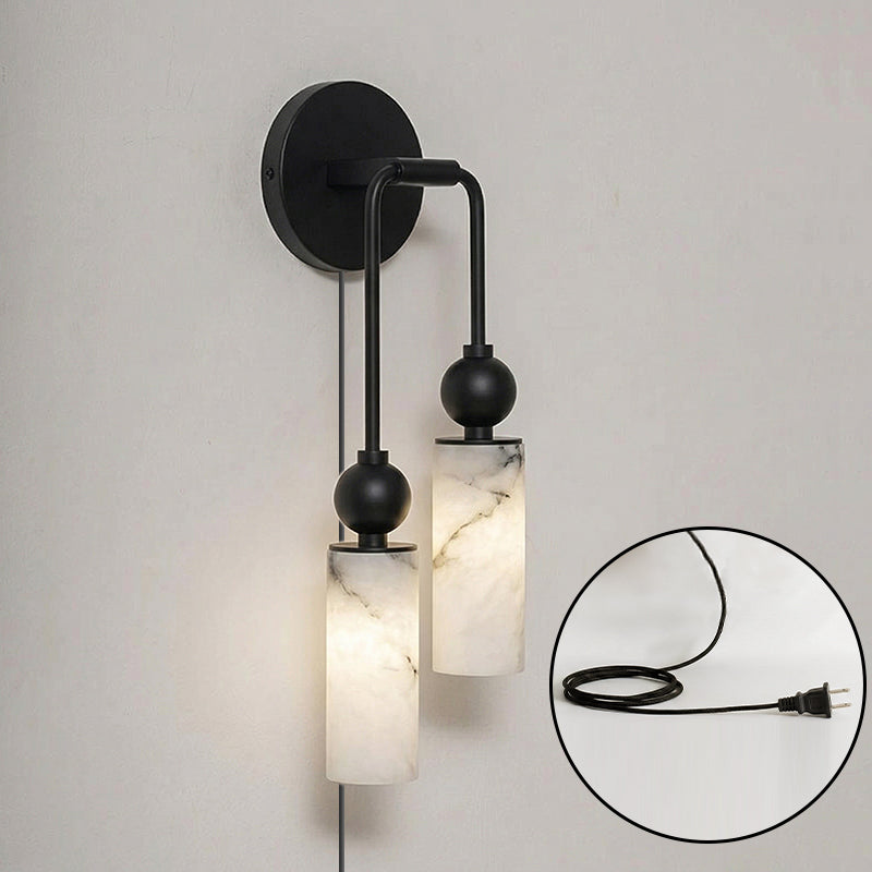 Eiraina Alabaster Plug-in Wall Sconce