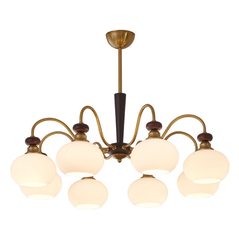Calaeila Traditional Elegance Sphere Wood Glass Chandelier