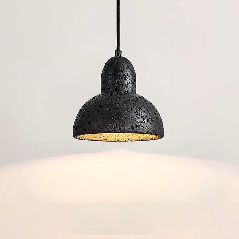 Aklan Dome Shade Travertine Pendant Light