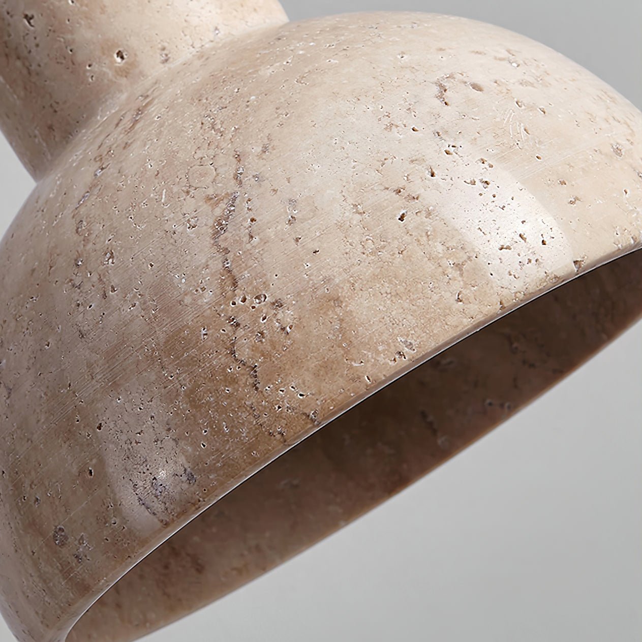Aklan Dome Shade Travertine Pendant Light