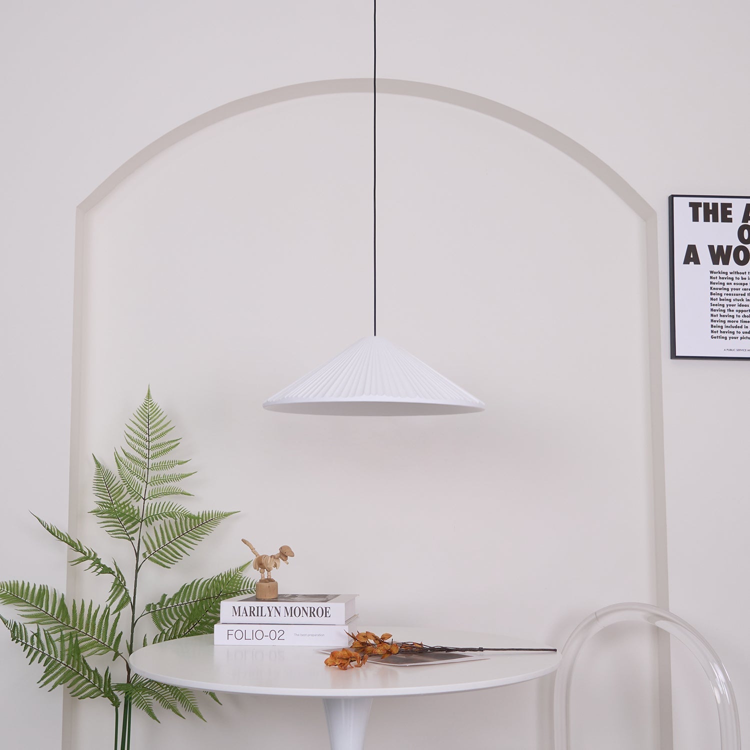 Cone Hat Resin Pendant Lamp