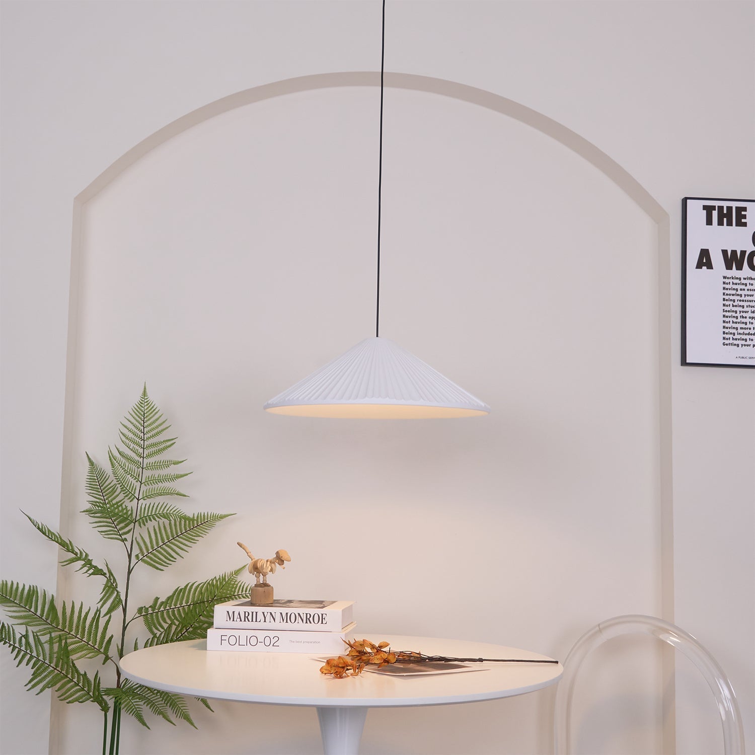 Cone Hat Resin Pendant Lamp