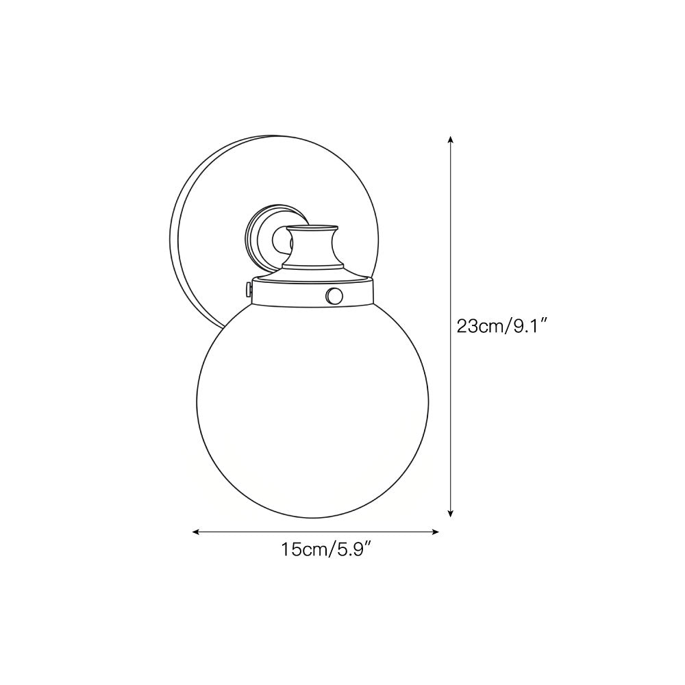 Fioraridge Glass Ball Indoor Wall Light