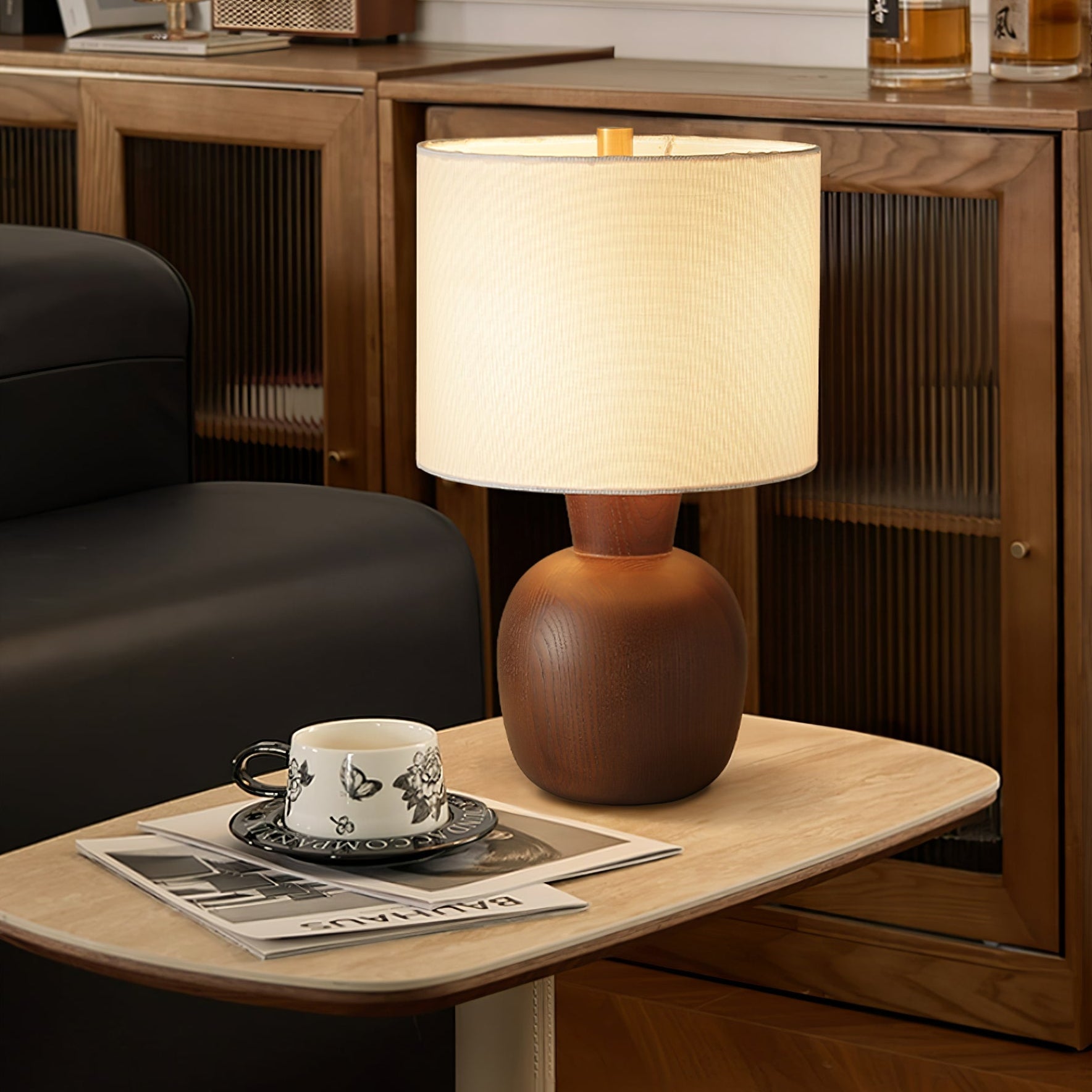 Joan Minimalist Wood Table Lamp