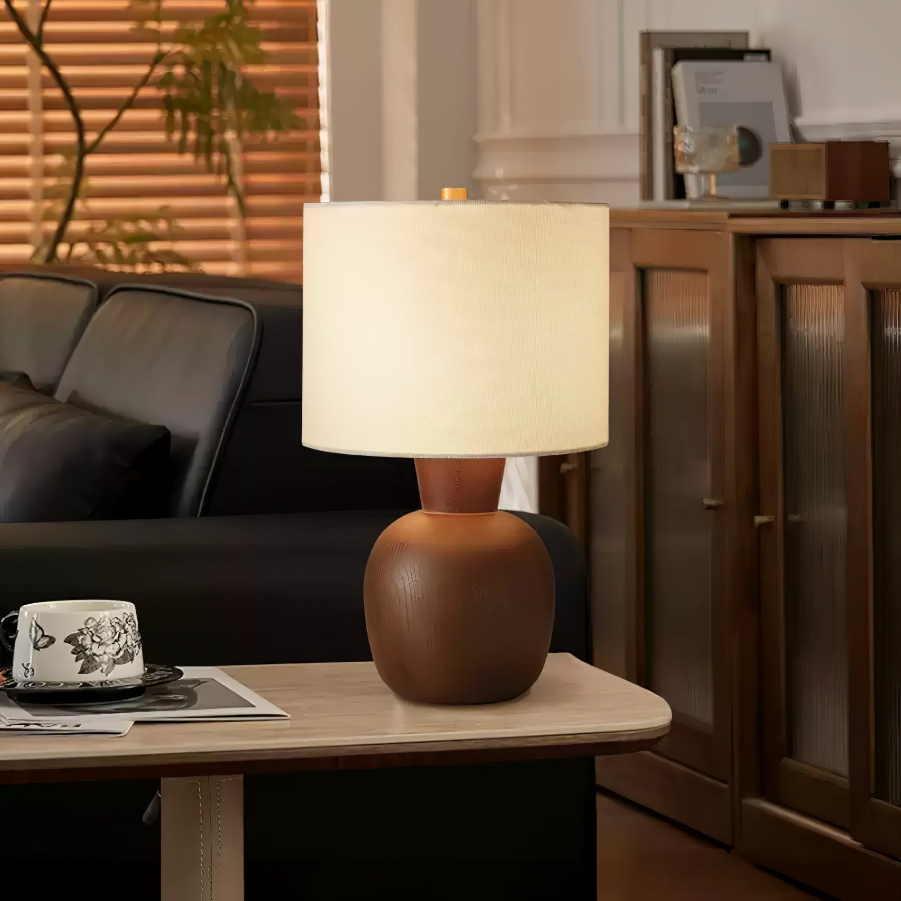 Joan Minimalist Wood Table Lamp