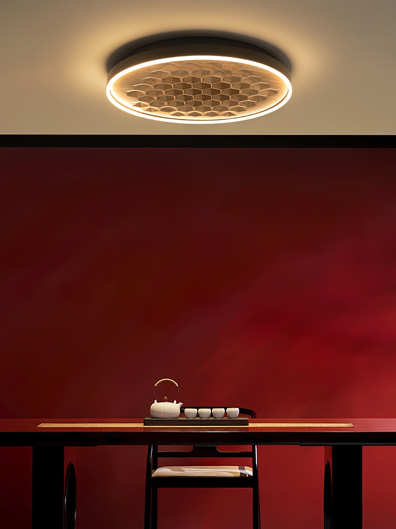 Cevynira Textured Bronze Flush Mount