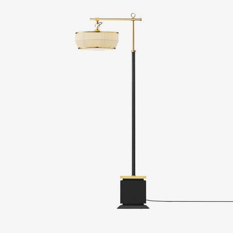 Kenneth Modern Fabric Floor Lamp - Neutral Decor