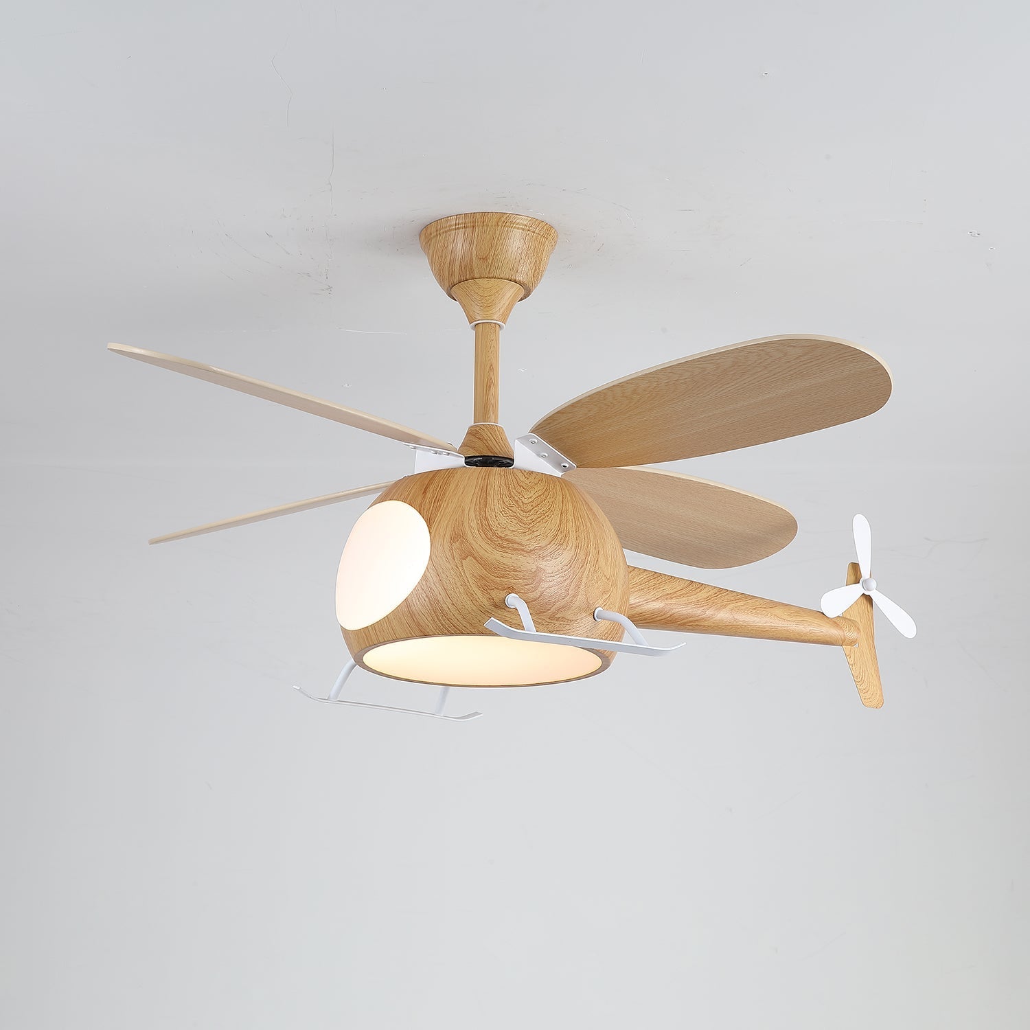 Aviara Modern Wood Ceiling Fan Light - Neutral Decor