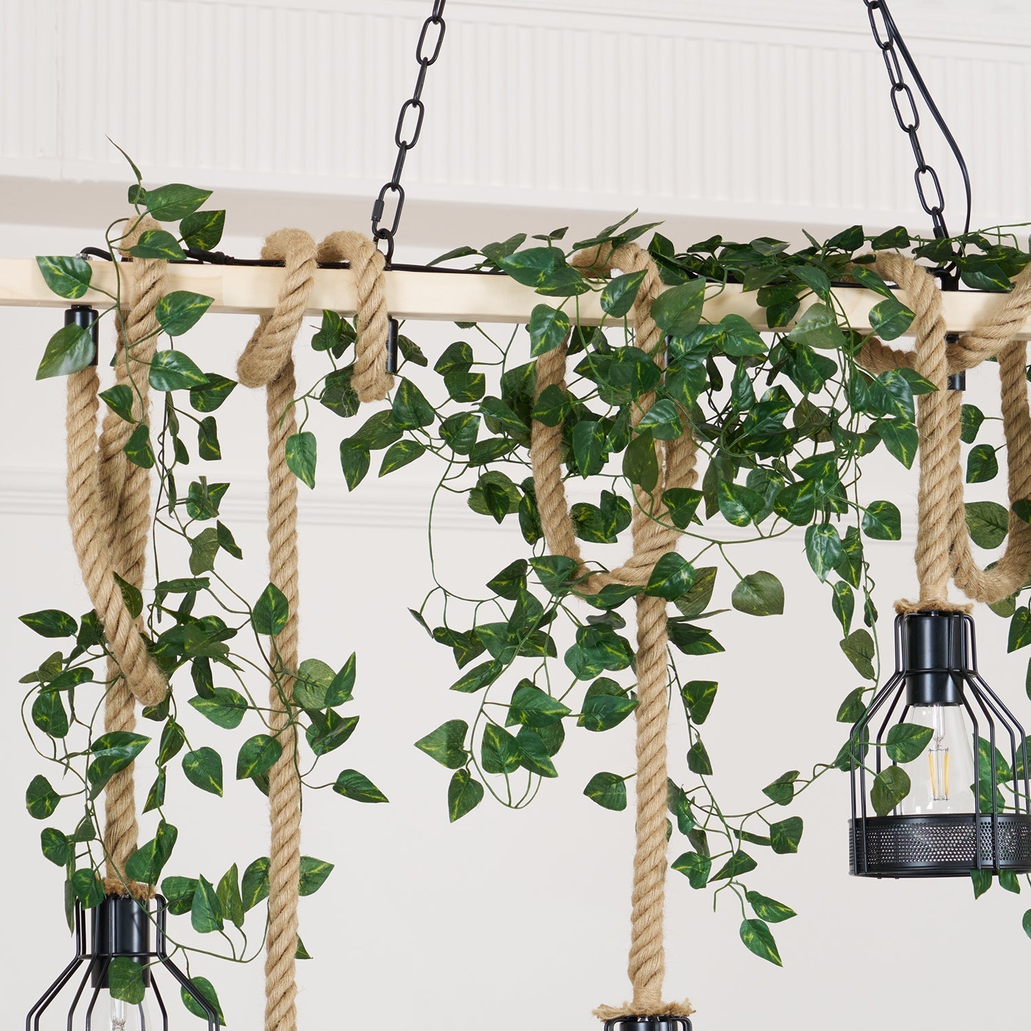 Arove Pendant Lamp Hemp Rope Industrial