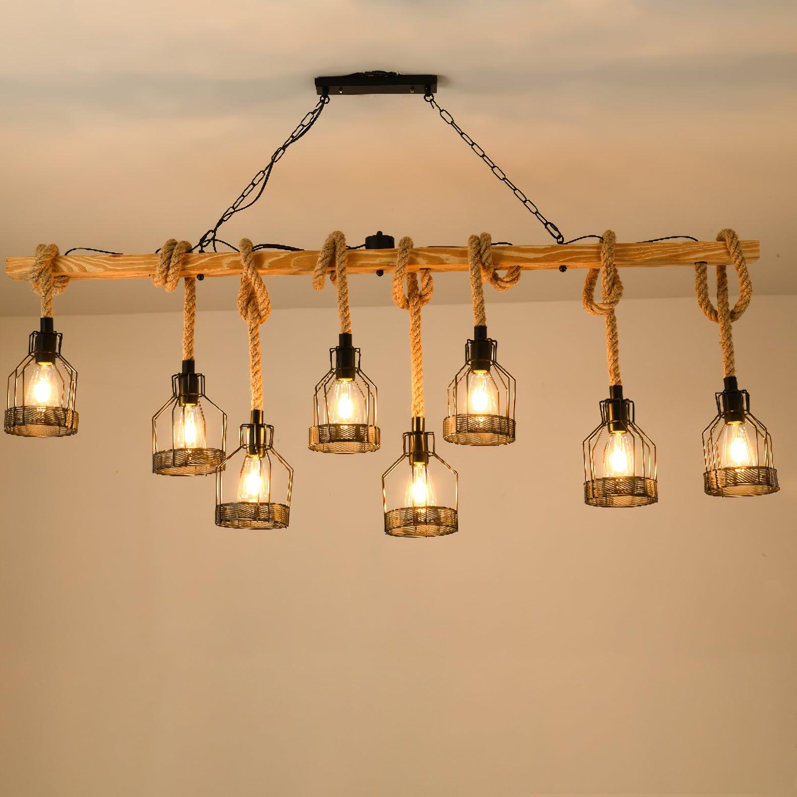 Arove Pendant Lamp Hemp Rope Industrial