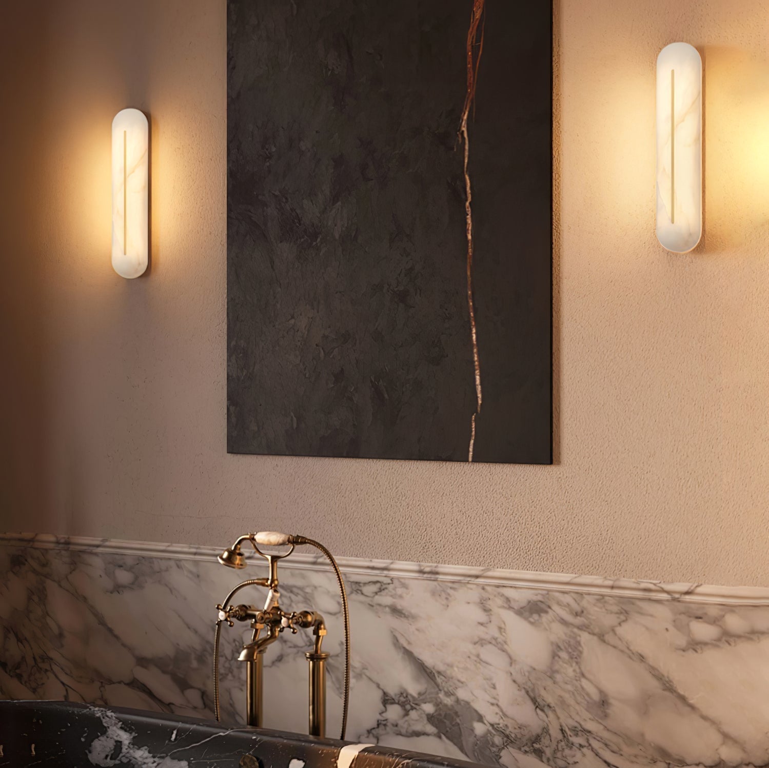 Armaryra Oblong Alabaster Wall Light