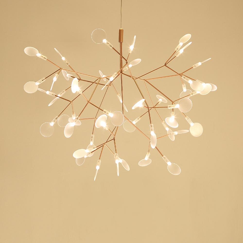 Auroreon Chandelier Rose Gold Firefly LED Branch