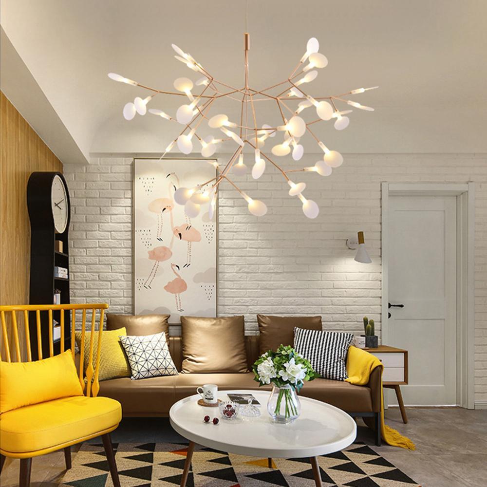 Auroreon Chandelier Rose Gold Firefly LED Branch