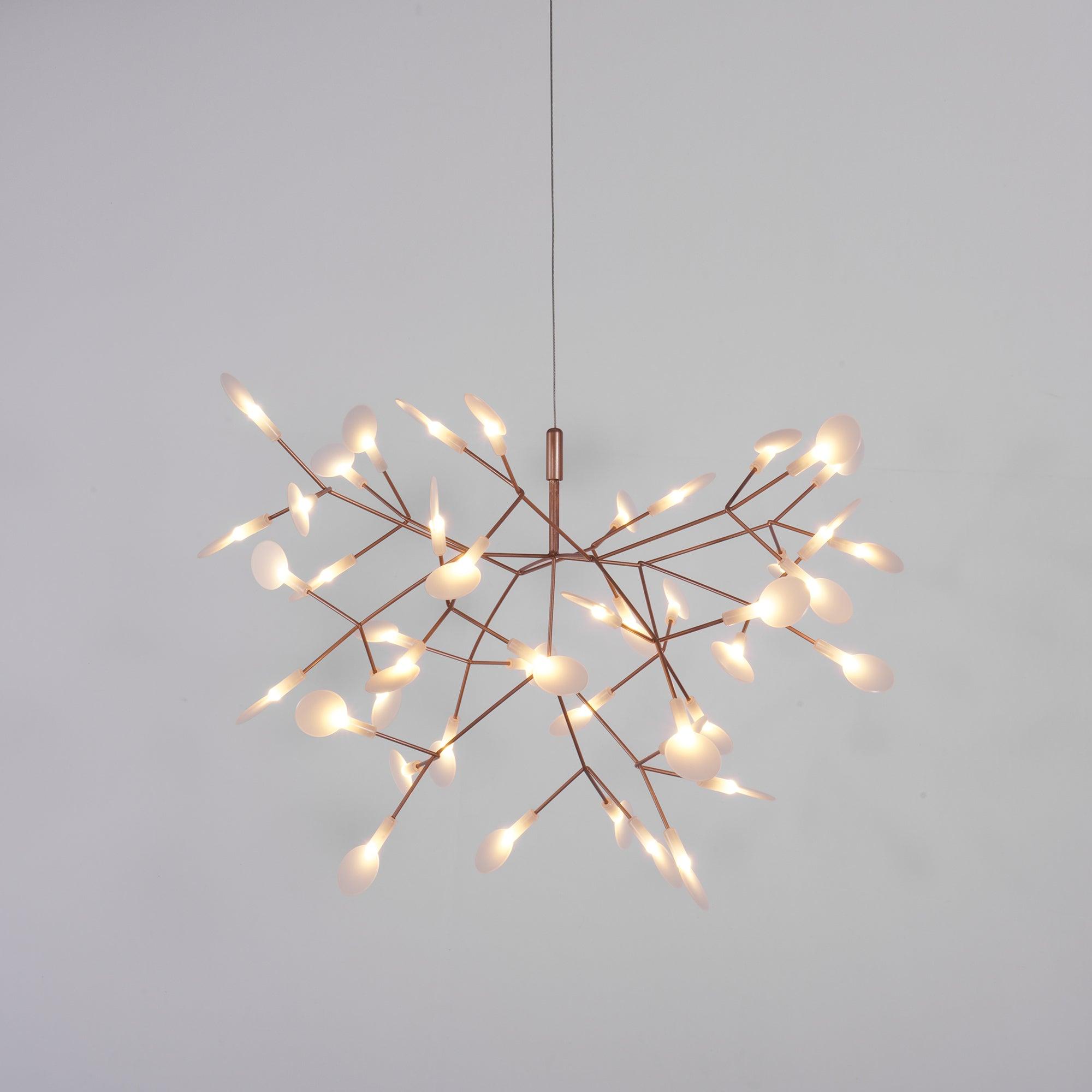 Auroreon Chandelier Rose Gold Firefly LED Branch