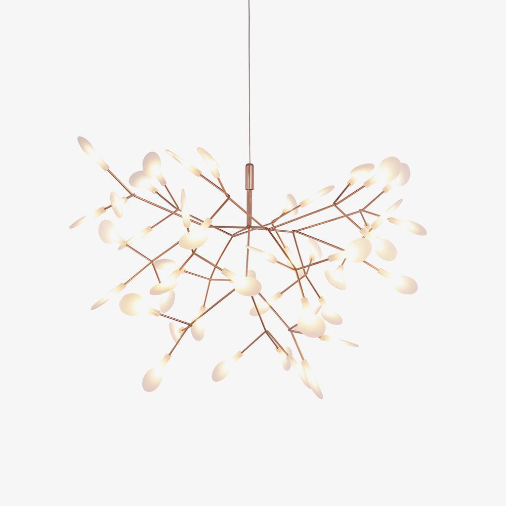 Auroreon Chandelier Rose Gold Firefly LED Branch