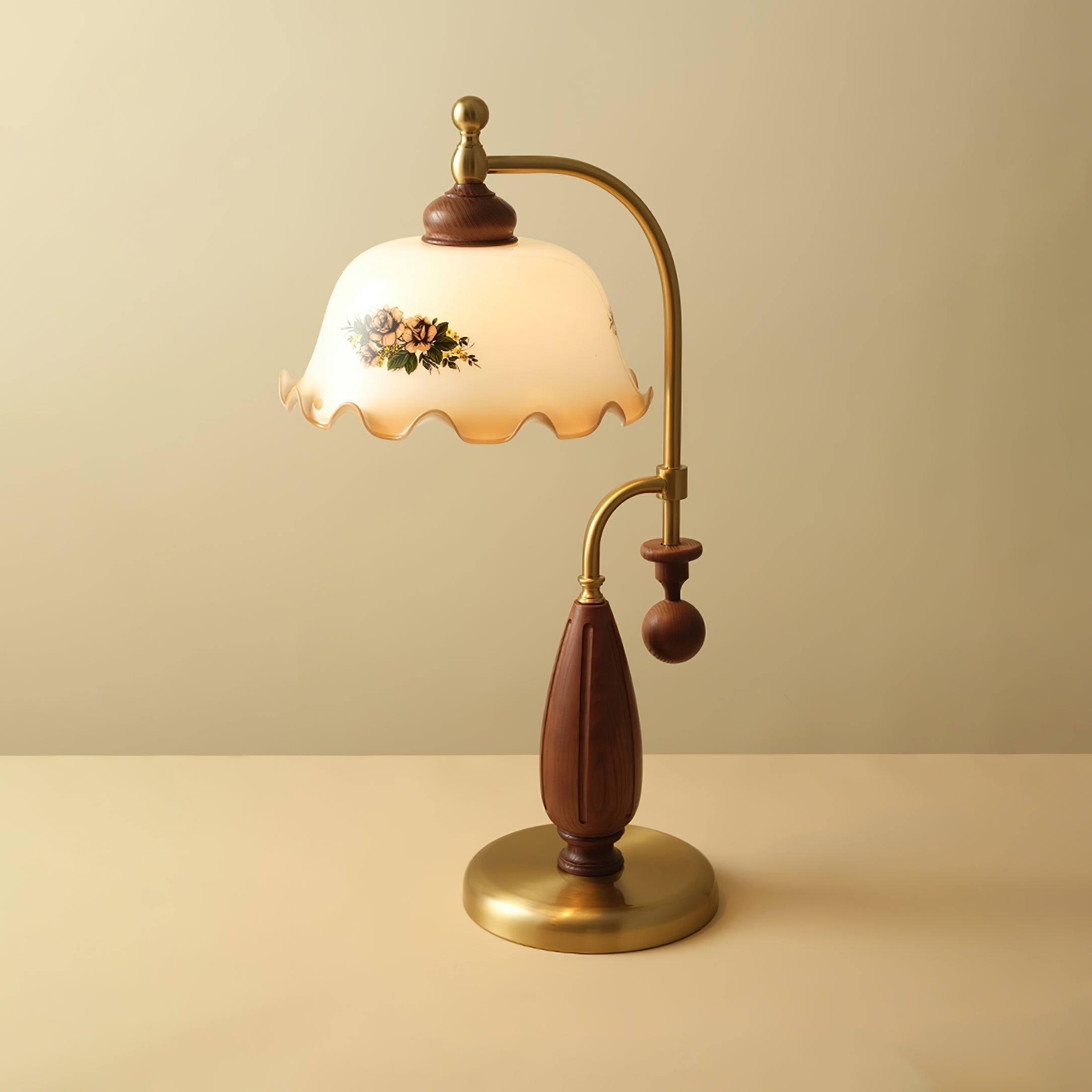 Sylorette Wood Vintage Table Lamp